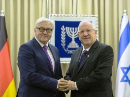 Le président Rivlin etLe ministre des Affaires étrangères allemand Frank-Walter Steinmeier